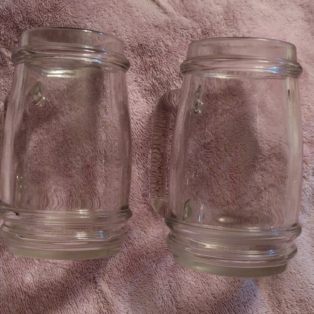 Clear Barrel Keg Bar Stein Mug Glass Ahic Co Vintage